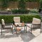 Costway 4 PCS Patio Furniture Set with Loveseat Tempered Glass Coffee Table & Soft Cushions